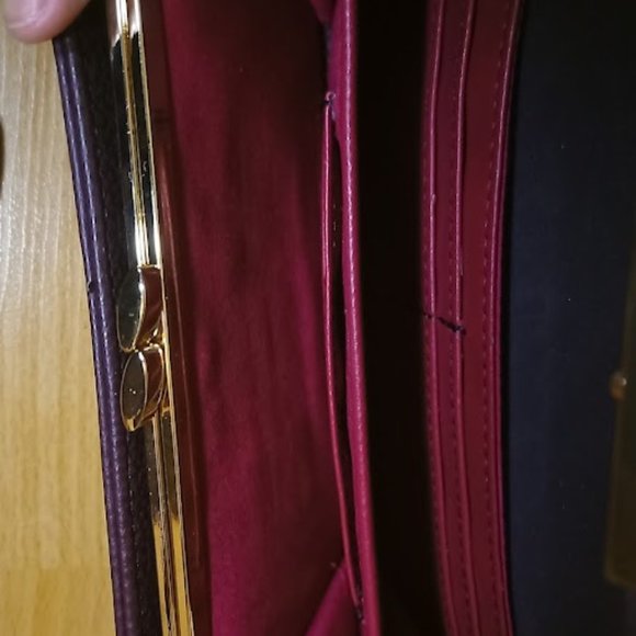 Clarks 'Rico Chantal Burgundy' Combi Wallet - Stylish Purple, New with Tags! - Picture 12 of 16